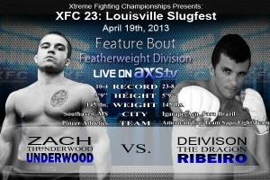 Featherweights Zach Underwood & Deivison Ribeiro take Feature Spot at XFC 23